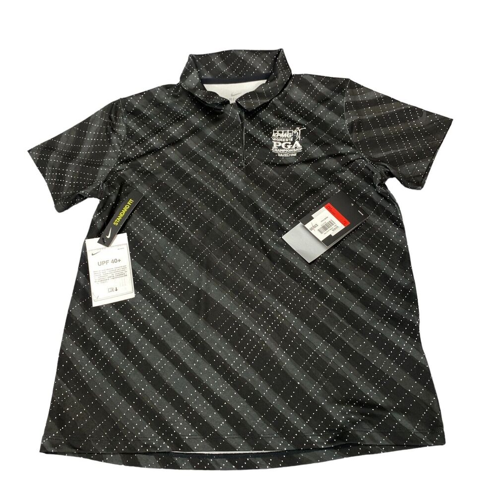 Nike Dri‎ Fit Polo Golf Shirt Girls Large PGA Championship